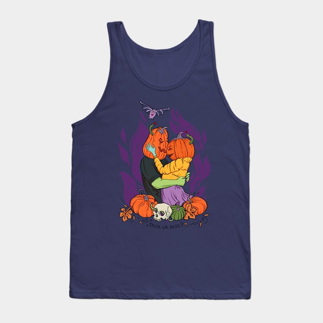 Trick Or Kiss Tank Top by Zubieta